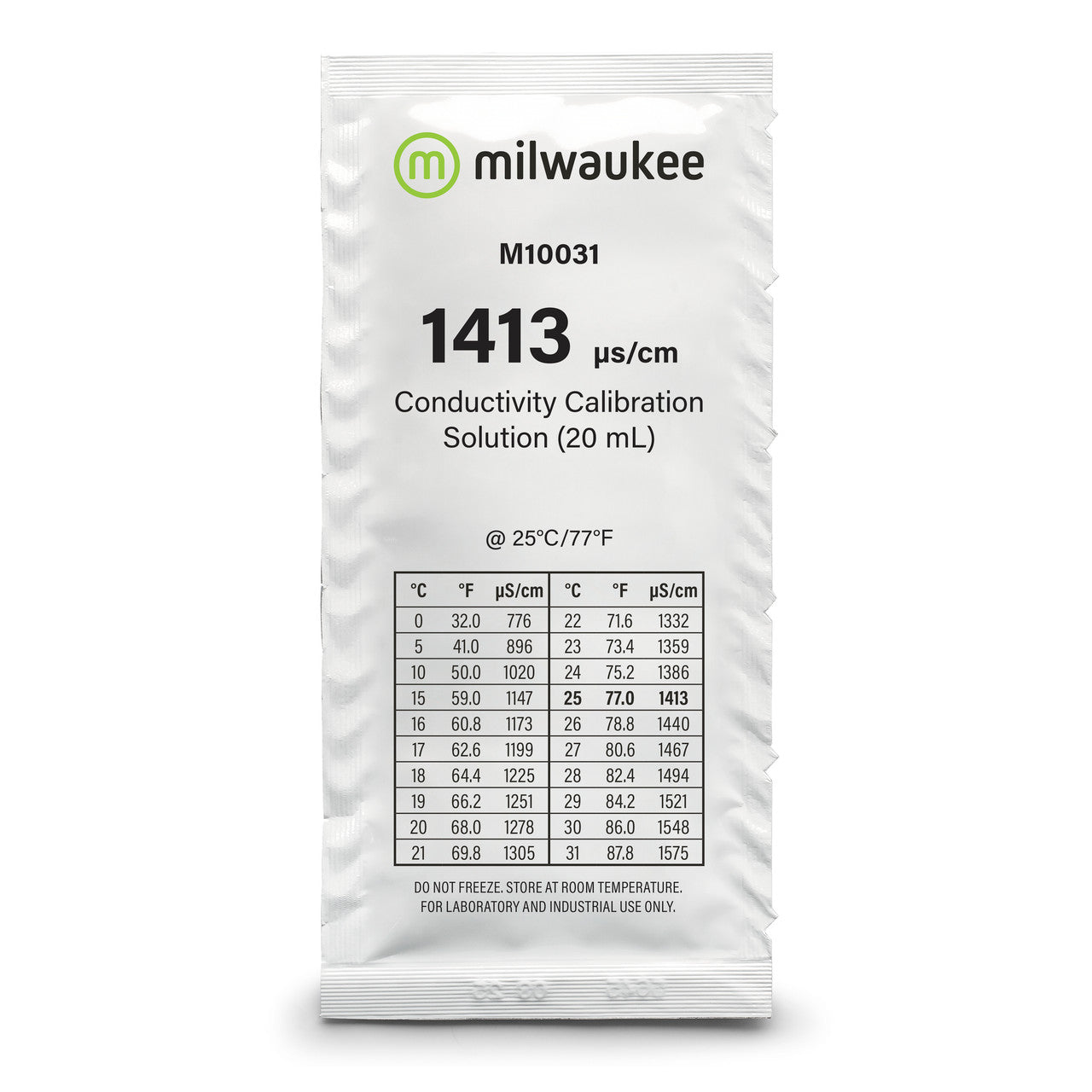 Milwaukee M10031B 1413 µS/cm Conductivity Calibration Solution Sachets - Pack of 5