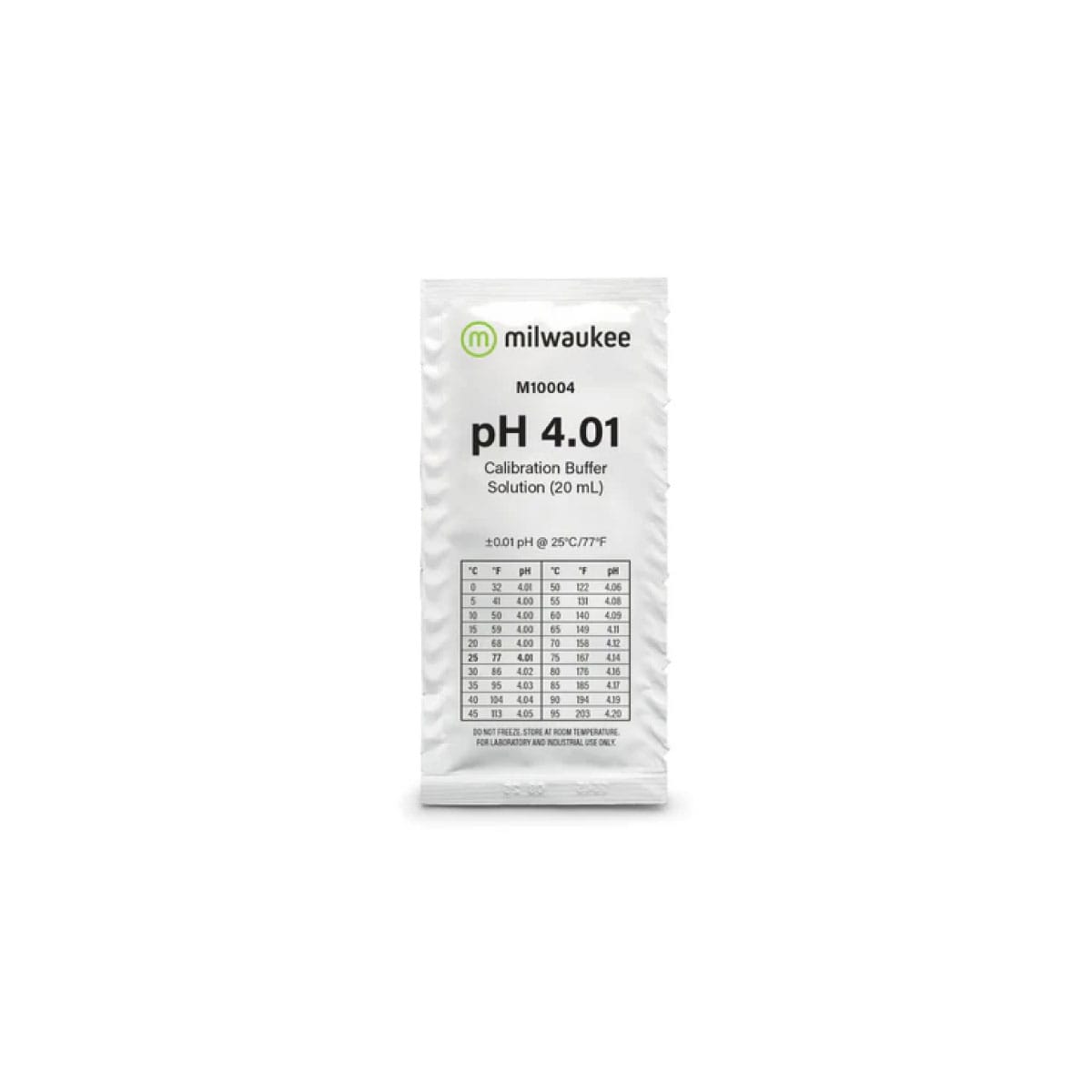 Milwaukee M10004B pH 4.01 Calibration Solution Sachets - Pack of 5