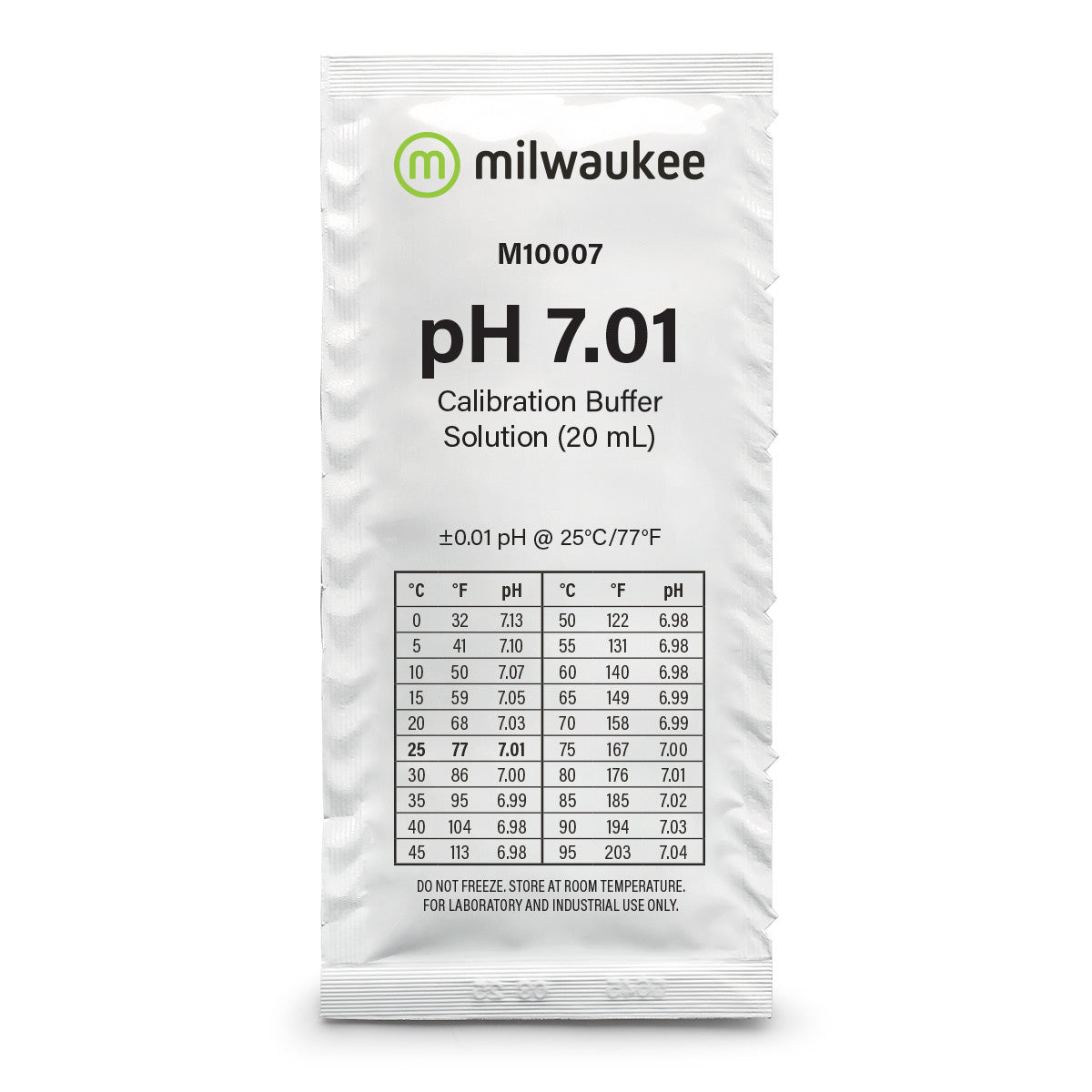 Milwaukee M10007B pH 7.01 Calibration Solution Sachets - Pack of 5