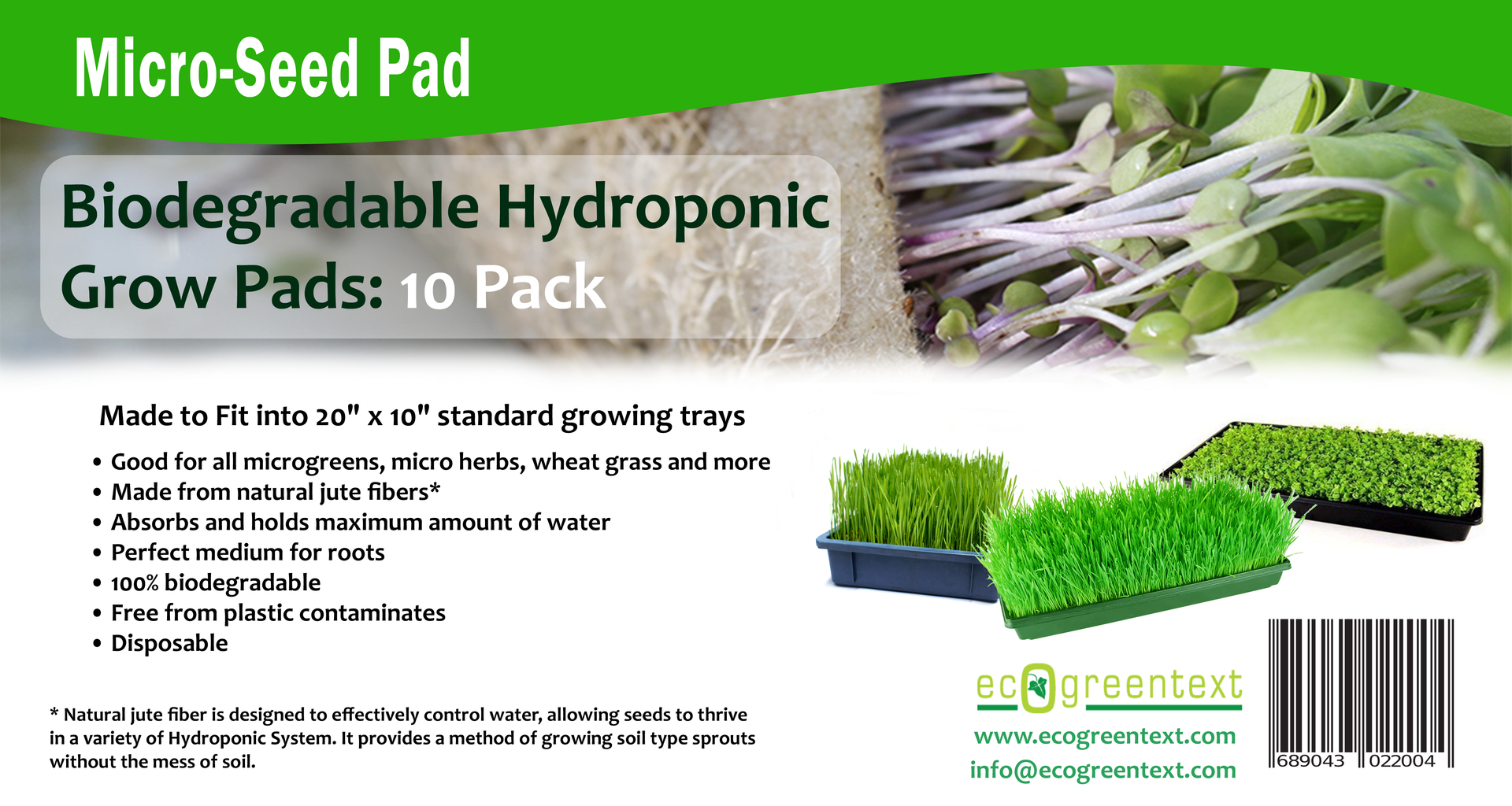 Micro-Seed Jute Pad (10 pack)