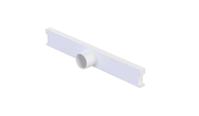 10 inch channel end cap with spout